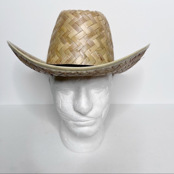 Vintage Straw Cowboy Hat One Size - Picture 1 of 6